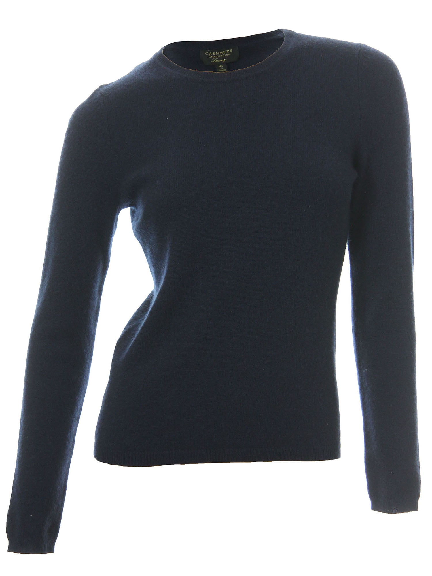 Charter Club Women's Long Sleeve Crew Neck Cashmere Sweater X-Small ...