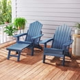 thumbnail image 4 of Costway Chaise Adirondack de Patio Tout Temps en HIPS Chaise Longue avec Repose-Pieds Rétractable Bleu Marine, 4 of 9