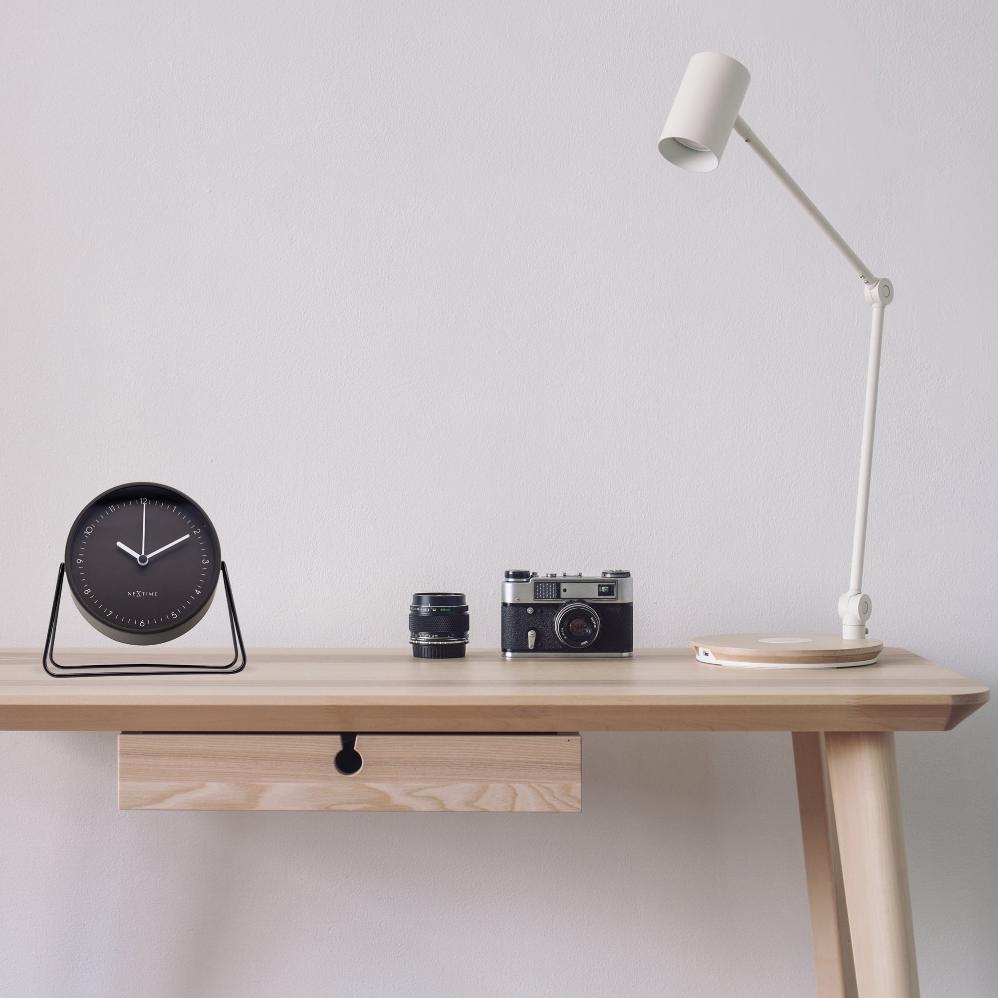 NEXTIME ALARM CLOCK BERLIN BLACK