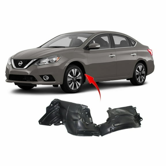 DCP Front Left Driver Side Fender Liner For 2013-2019 Nissan Sentra NI1248133