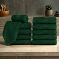 thumbnail image 2 of Ample Decor Washcloths for Bathroom 12 x 12 inch 10pcs 100% Cotton, Lightweight Fingertip Towels for Kitchen - Green, 2 of 6