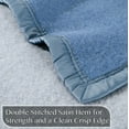 thumbnail image 3 of Poyet Motte Aubisque Heavyweight 100% Wool All Natural Blanket, Full/Queen Size, Blue/Light Blue, 3 of 9