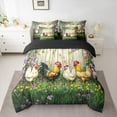 thumbnail image 2 of Castle Fairy Farm Chicken Rooster Twin Bedding Sets 7-Piece for Boys Girls,Rustic Farmhouse Animal Bedding Comforter Set Microfiber,Chic Floral Flowers Breathable Sheet Sets,Microfiber Bedroom Decor, 2 of 8