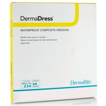 DermaDress Composite Dressing White 4 x 4" Sterile Waterproof 00276E, 10 Ct