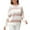 White, variant on Womens Fall Sweaters Sevevn Women's Casual Striped Color Contrast Knitted Pullover Long Sleeve Round-Neck Sweater