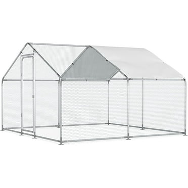 Morngardo Chicken Coop Large Metal Run for 20 Chickens Walk in Yard Poultry Cage Hen House with Waterproof Cover (96.8 Square Feet)