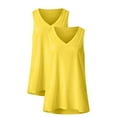 thumbnail image 5 of Tbopshirt Tank Tops for Women,2 Pack Womens Summer Tops Casual Solid V-Neck Gradient Sleeveness Tops Loose Blouses,Sizes S-XXXL, 5 of 5