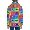 thumbnail image 6 of Picia Doodle Faces Emotions for Boys Fashion Full-zip Hoodies & Sweatshirts with Kangaroo Pocket,Zip-up Hooded Sweatshirt for Kid, Moisture Wicking & Breathable-Medium, 6 of 6