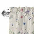 thumbnail image 4 of Bunny Easter Rod Pocket Curtain Valance, Spring Floral Eggs Rabbits Rustic Farmhouse Window Valance for Living Room, Bedroom, Kitchen 54"W x 18"L, 4 of 9