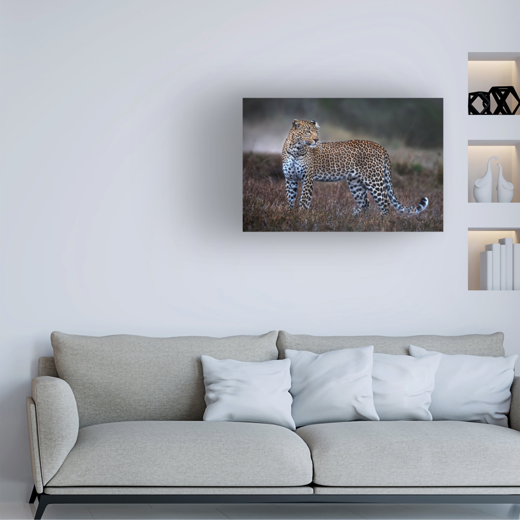 Trademark Fine Art Xavier Ortega Leopard on the prowl Canvas Wall Art