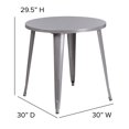 thumbnail image 2 of 30'' Round Black Metal Indoor-Outdoor Table, 2 of 3
