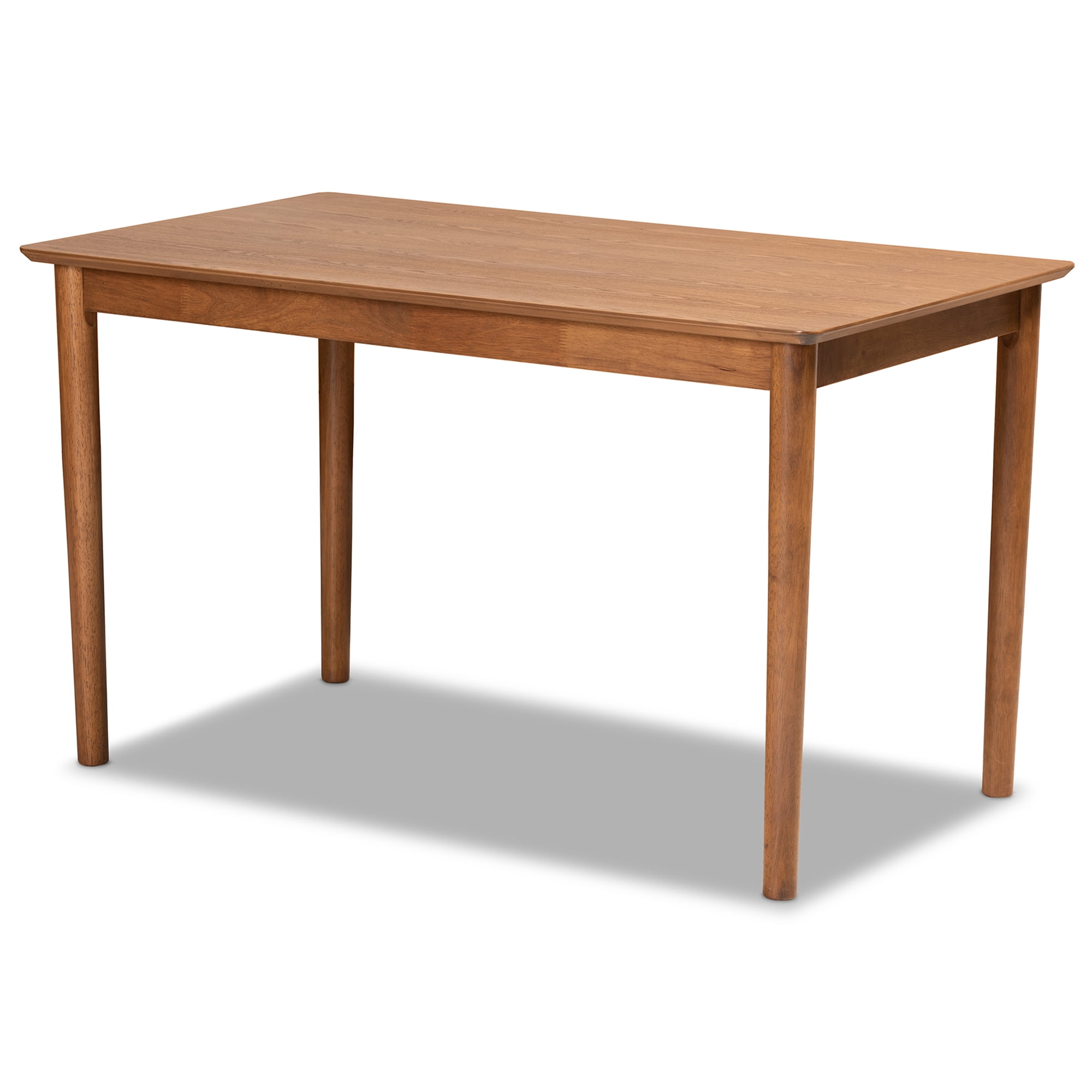 Baxton Studio Alvis Mid-Century Dining Nook Set, 5-Piece, Walnut Brown