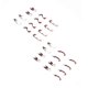 thumbnail image 2 of 24-Pack Women's Pressed Nails Fake Long Line Drawing Ink Wind Wave Contrasting Color Nail Art DIY Manicure Tools Full Coverage Nail Stickers, 2 of 5