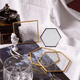 thumbnail image 4 of Lojalitet Posavasos dorados de cristal para bebidas,Vidrio tallado elegante para café, té, vino, posavasos para bar, 4 of 5