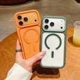 thumbnail image 3 of For iPhone 13 Pro Max Phone Case,Compatible with Mag-Safe,Crystal Transparent Back Design,3-in-1 Heavy Duty Shockproof Anti-fall Drop protection,Non-slip Rugged Anti-Scratch Phone Case,Desertgold, 3 of 10