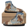 thumbnail image 7 of POLERO Brown Horse Blue Sky Walking Sneaker for Men Women PU Leather Basketball Shoe Athletic Running Cycling Flat Shoes Casual Hightop Travel Training Business Walking Hiking Sneakers, 7 of 7
