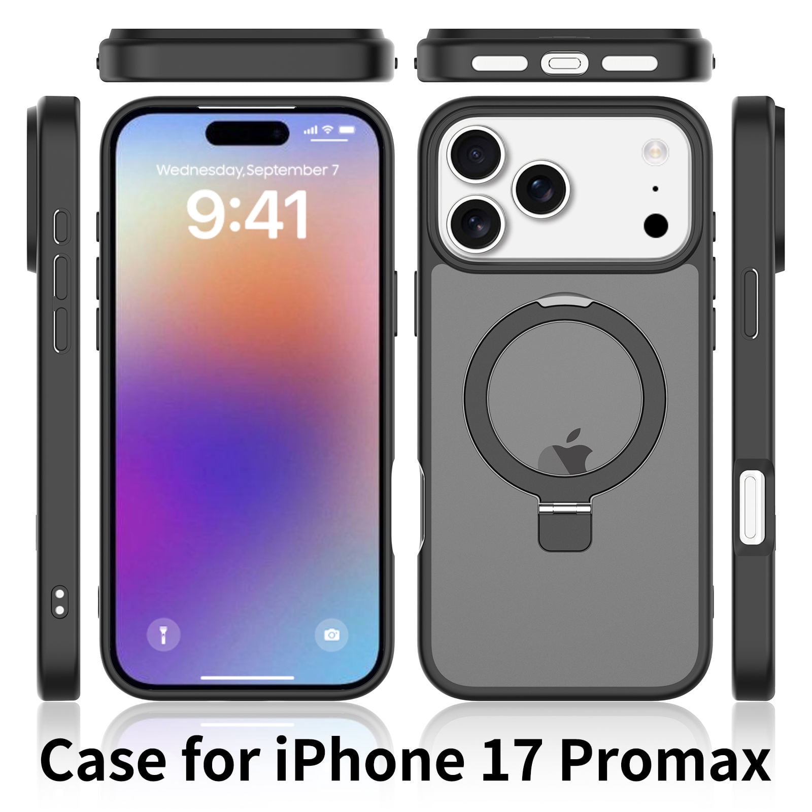 MagStand Protective Case for iPhone 17 Pro Max - Black