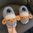 thumbnail image 2 of Vedolay Toddler Slippers Cozy Soft Anti-Slipe Soft Plush Warm House Slippers Blue,24, 2 of 5