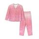 thumbnail image 1 of Balery Sparkly Pink Glitter Conjunto de Pijama con Estampado para Mujer, Conjunto de Dos Piezas con Manga Larga, Ropa de Dormir Suave con Bolsillos, Pijamas Cómodos-Medium, 1 of 7