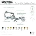 thumbnail image 3 of Kingston Brass  Traditional Two Handle Wall Mount Kitchen Faucet Matte Black Brass Finish, Matte, 3 of 5