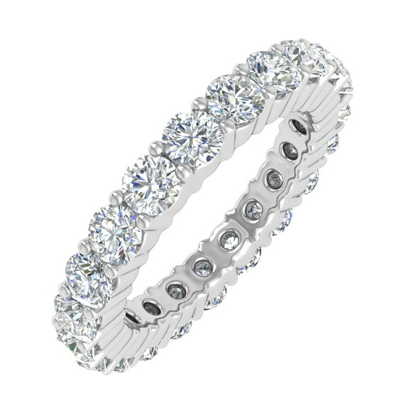 2 1/2 Carat Prong Set Diamond Eternity Ring Band in 14K White Gold (Ring Size 7) (SI1-SI2 Clarity)