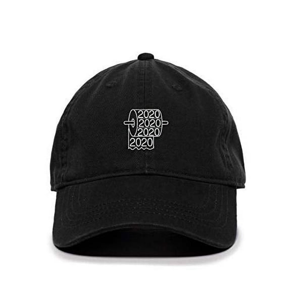 Tech Design 2020 Printed Bath Tissue Baseball Cap Embroidered Cotton Adjustable Dad Hat Black