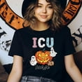 thumbnail image 3 of ICU Nurse Graphic T-Shirt for Women Men | Funny Medical Pumpkin Tee, Ash, Size 3XL, 3 of 6