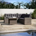 thumbnail image 2 of Flash Furniture Huck Indoor/Outdoor Conversation Set with Sofa and Dining Table Gray (LTSSET02023GY), 2 of 13