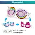 thumbnail image 4 of Dolfino 3-in-1 Swim Goggle Set for Children, Unicorn, Narwhal, and Flamingo, Multi-Color, Unisex, 4 of 9