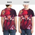 thumbnail image 3 of Alastor Hazbin Hotel Teen T-Shirt Crewneck Short Sleeve Double-Sided Print Summer Tee Shirts Top For Youth Boys Girls Children Medium, 3 of 7