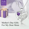 thumbnail image 4 of Sanmadrola Mothers Day Gifts for Mom, Mom Birth Stones Heart Pendant with Box Birthday Jewelry Gifts for Women Grandma Wife from Daughter Son, 4 of 6