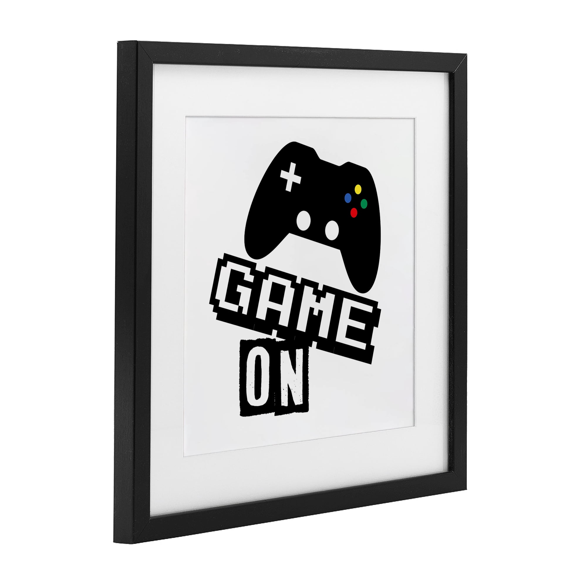Stupell Industries Playful Game On Black Framed Print Under Glass, design by Marcus Prime