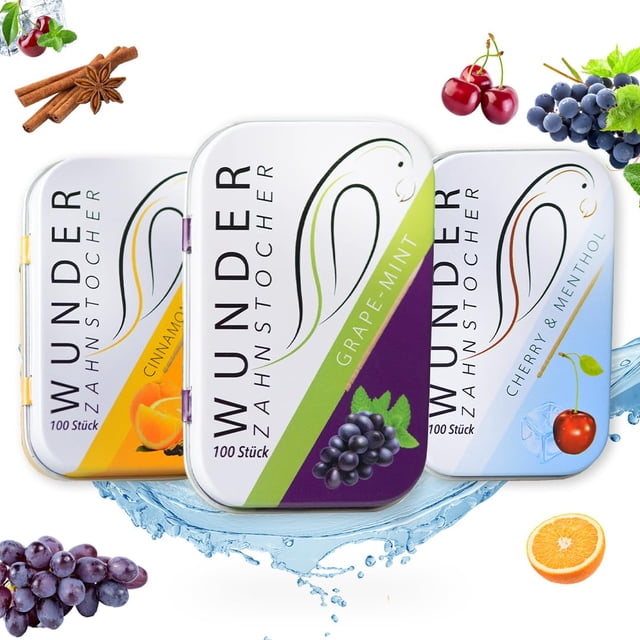 Wonder Toothpick - Flavored Toothpicks - Tasty pack - 300 Infused Toothpicks with Natural Flavors - Fresh Breath On-the-Go