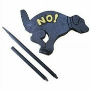 CARVERS OLDE IRON Dog No Poop Cast Iron Yard Sign REVERSABLE Left or Right 23" Tall