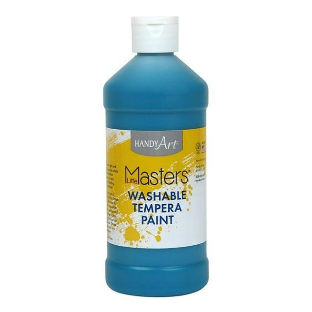 Rock Paint & Handy Art RPC211735-6 16 oz Little Masters Washable Paint, Turquoise - 6 Each