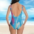 thumbnail image 4 of ZQUUVOU Women's One Piece Tankini Tummy Control Swimsuit (I-Light Blue,XL), 4 of 6