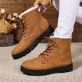 thumbnail image 5 of Winter Snow Boots for Women Anti-Skid Platform Lace up Casual Fuzzy Warm High Top Ankle Booties, 5 of 8