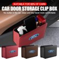 thumbnail image 2 of Leather Car Door Slot Hanging Storage Case Organizer Box For Ranger Focus Kuga Mustang Mondeo Fusion Esco Fiesta Ford Brown, 2 of 6