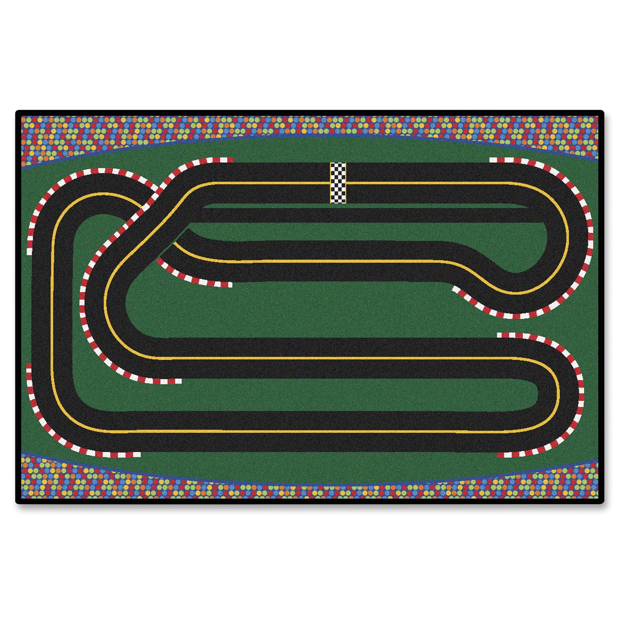 Carpets for Kids Super Speedway Racetrack Rug, 4'x6', Rectangle, Multi