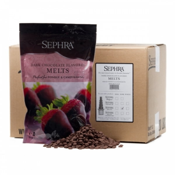 Sephra Dark Chocolate Fondue Melts 20lbs (compound coating) by