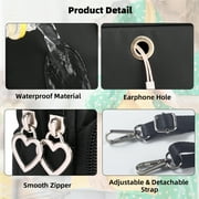 JANKS Women Small Crossbody Bags Nylon Over Shoulder Purses Zipper Closure Travel Purse Roomy Design for Phone and Essentials with Adjustable Strap