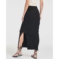 thumbnail image 4 of Real Essentials 3 Pack: Women's Ribbed High Waisted Maxi Skirt with Side Slit - Casual Long Pencil Skirt, 4 of 8