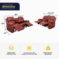 thumbnail image 2 of Lifestyle Furniture Ashland 2-Pieces Recliner PU Sofa Set in Red, 2 of 7