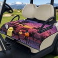 thumbnail image 3 of Yuyamidu Seaside Golf Cart Seat Covers Sunset Club Car Cushion Covers with 4 Front Pockets Universal Golf Cart Accessories Fits in 2-Seat Golf Carts, 3 of 8
