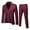 Red, variant on HBFAGFB Men’s Suit Slim 3 Piece Set Business Wedding Party Jackets and Vest Long Pants Black Size M