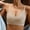 Khaki, variant on Womens No Underwire Bralette Solid Color Full Coverage Thin Soft Bra Breathable Fabric Push Up Lounge Bra 40A