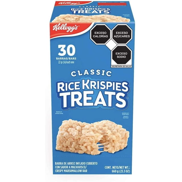 Barras de Arroz Rice Krispies Treats Kellogg's Sabor Malvavisco 30 pzas Kellogg's GB-AHWZ-8C37
