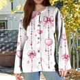 thumbnail image 4 of Valentine's Day Cardigan Sweaters for Women Spring 2026 Trendy Lightweight Heart Pattern Sweaters Loose Button Up Knit Tops, 4 of 6