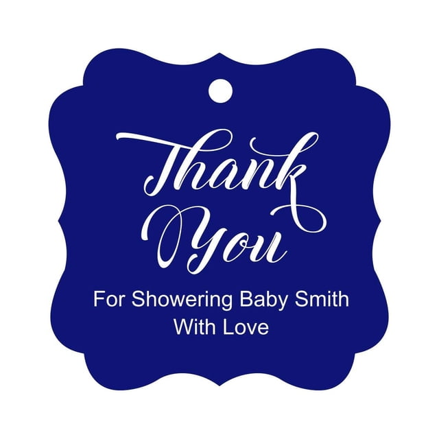 Darling Souvenir Baby Shower Merci Faveur Tags Cadeau Suspendu Personnalisé Tags-Blue-100 Tags