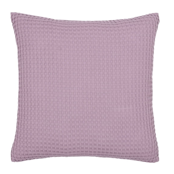 Mainstays Waffle Knit Pillow, 18" x 18", Purple